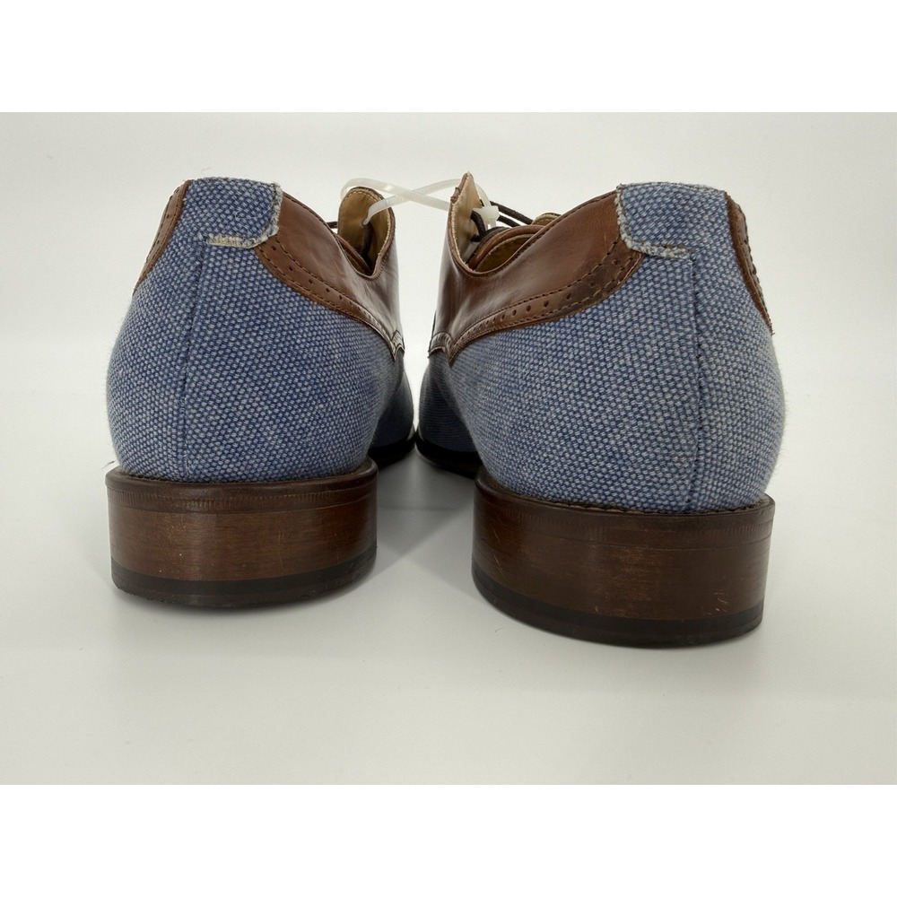Paul Fredrick Sterling Derby dress shoes Brown Blue 45/12 Made In Italy - Picture 3 of 7
